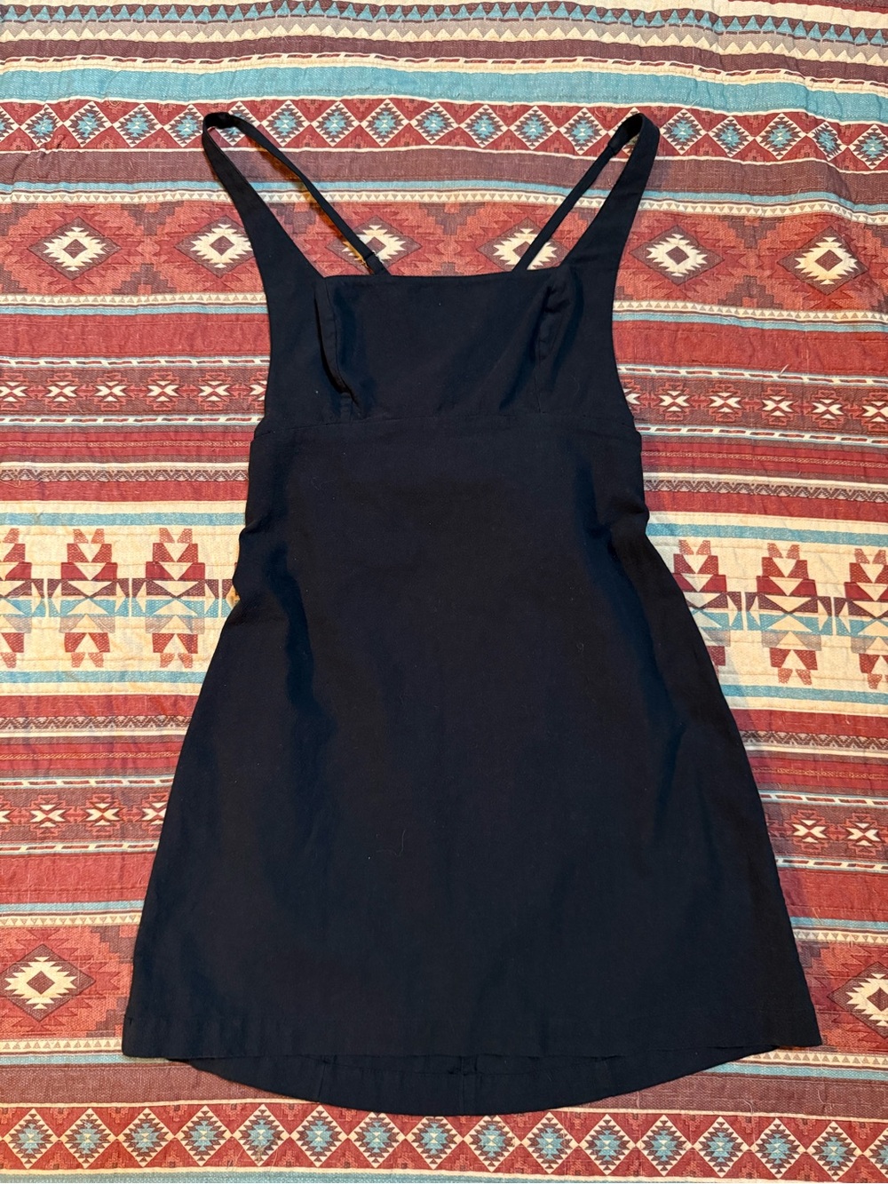 Free People Black Square-Neck Dress XS